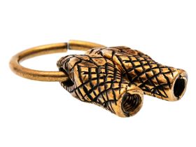 Фурнитура для браслета Концевики Змеи малые, бронза