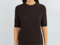 Джемпер с коротким рукавом, Коричневый