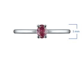 Классическое кольцо из белого золота э4012кц03220462_pink