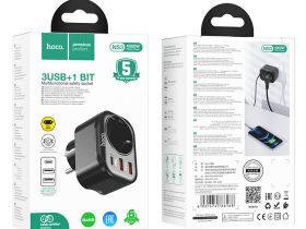 Сетевое зарядное устройство Hoco (NS3) 4000mAh/PD20W/QC3.0 2х USB/Type-C (черный)