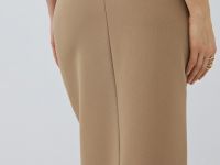 Прямая юбка макси, Бежевый