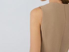 Жилет из поливискозы, Бежевый