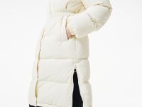 Женский длинный пуховик Lacoste с поясом