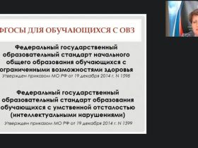 Международный вебинар "Профессиональная готовность педагога к реализации федерального государственного образовательного стандарта обучающихся с ограниченными возможностями здоровья"