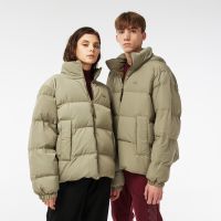 Дутая короткая куртка Lacoste унисекс