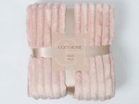 Плед Мягкая полоска/Soft strip, пудра