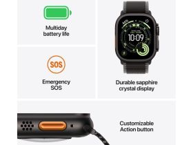 Смарт-часы Apple Watch Ultra 3 49mm Black Titanium Case with Black/Charcoal Trail Loop (M/L)