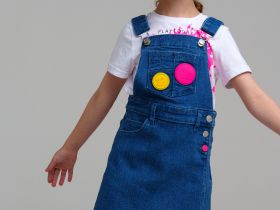 Сарафан текстильный джинсовый для девочек