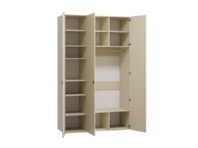 Распашной шкаф Энзо 3-150-60x250 Светло-бежевый/Терракотовый