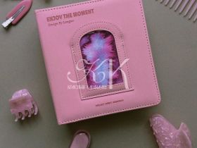 Альбом для фото и выкрасок Languo, 16х14,5х4,5 см, розовый