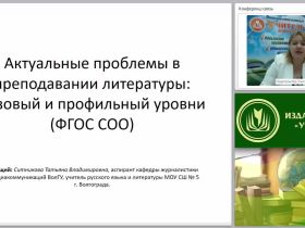 Актуальные проблемы в преподавании литературы: базовый и профильный уровни (ФГОС СОО)