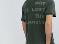 Футболка с текстовым принтом, Зеленый