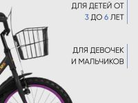 Детский велосипед Forward Barrio 16, год 2023, цвет Черный