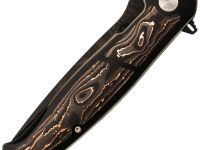 Складной нож Honor Caesar, сталь S35VN с гравировкой, рукоять титан/карбон, черный