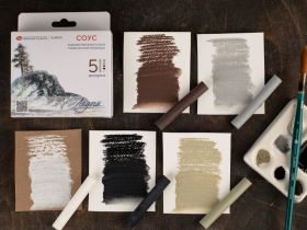 Набор сухих графических материалов "Ладога" соус ассорти цветов, 5 мелков