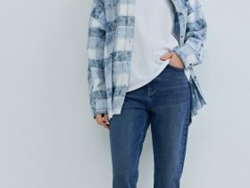 Джинсы Mom с высокой посадкой, Синий