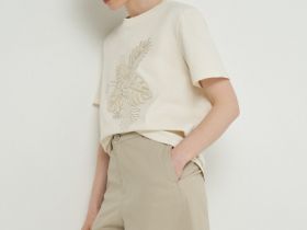 Шорты из хлопка, Бежевый