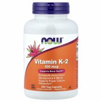 NOW Foods, витамин K-2, 100 мкг, 250 растительных капсул