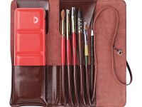 Пенал Mairtini кожаный для кистей и акварели