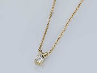 Подвеска из желтого золота с бриллиантом э0301пд04220203