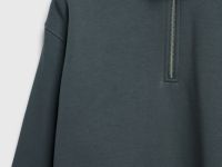 Толстовка с воротником-стойкой на молнии, Зеленый