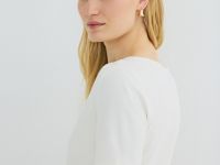 Футболка с драпировкой, Белый