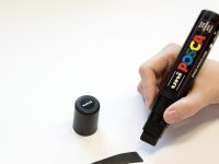 Маркер UNI "POSCA" PC-17K, 15,0 мм, наконечник скошенный, цвет черный