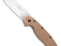 Нож складной Ontario RAT-1, сталь D2, Satin, рукоять термопластик GRN, brown