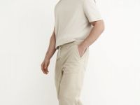 Джоггеры из тонкого твила, Бежевый