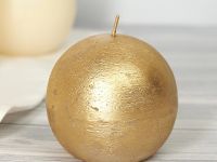 Свеча Пламя золотое/Fiamma Gold круглая