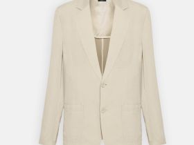 Однобортный пиджак с добавлением льна