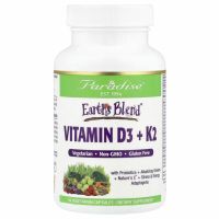Paradise Herbs, Earth's Blend, витамины D3 и K2, 5000 МЕ, 90 вегетарианских капсул