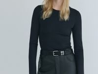 Боди с длинным рукавом, Черный