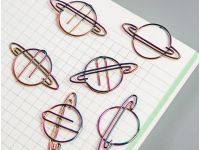 Скрепки фигурные 31 мм Meshu "Planets" 6 шт., пакет с европодвесом