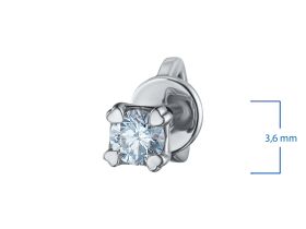 Пусеты из белого золота с бриллиантами э4701пс02160100