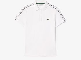 Мужское поло Lacoste с контрастной полосой
