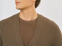 Кардиган с эффектом стирки, Желтый