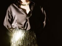 Сатиновая блузка, Коричневый