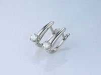 Серьги из белого золота с бриллиантами э0901сг03220202