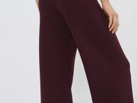 Вязаные широкие брюки, Фиолетовый