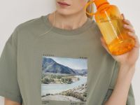 Футболка с географическим принтом O'STIN х Экспедиция, Зеленый