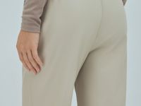 Брюки из искусственной кожи, Бежевый