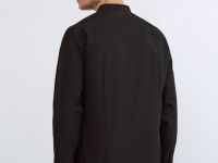 Рубашка c воротником мао, Черный