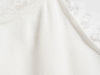 Майка с кружевом для девочек, Белый