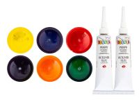 Набор акрила по шелку "Decola" Батик 6 цв +2 контура