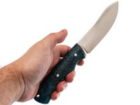 Шкуросъёмный нож Мастерская Ульданова Фетр ЦМ, сталь K340, рукоять карельская береза