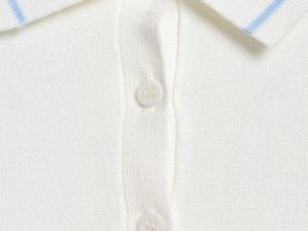 Вязаное поло для девочек, Белый