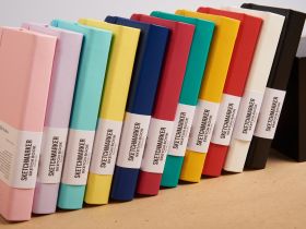 Блокнот для зарисовок Sketchmarker 21*29,7 cм 80 л 140 г, твердая обложка Капучино