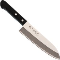 Кухонный Шеф нож Сантоку Tojiro Fuji Cutlery FC-1621, сталь Mo-V, рукоять полипропилен, черный