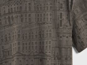 Футболка с принтом, Коричневый